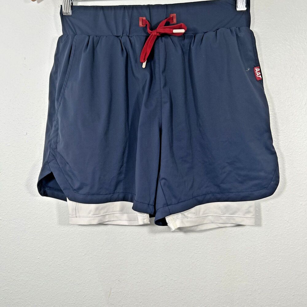 AAR All American Roughneck Shorts Mens Small Blue Lined Gym Athleisure